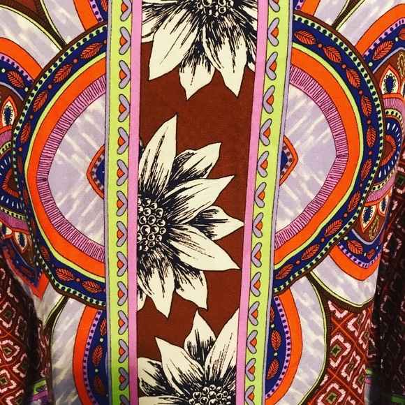 Patterned Colorful Kimono Robe Duster - Picture 7 of 8